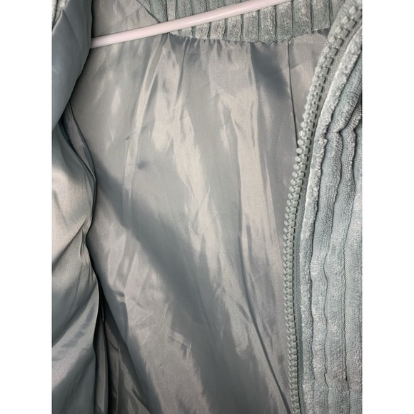UGG Koolaburra Jacket Size Small S  Corduroy Puffer Coat Light Green/Blue - Picture 4 of 5